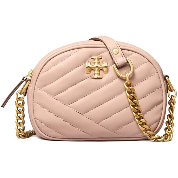 Tory Burch Handbags - Tory Burch Kira Chevron Small Camera Bag - Devon Sand